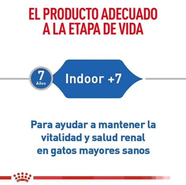 Royal Canin Indoor 7+ Aging Adult 2.49kg - Alimento Para Gato