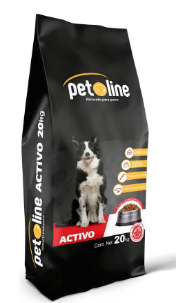 Petline Activo 25% Proteína 20kg-Alimento Para Perro