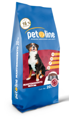 Petline Mantenimiento Plus 16% Proteína 20kg-Alimento Para Perro