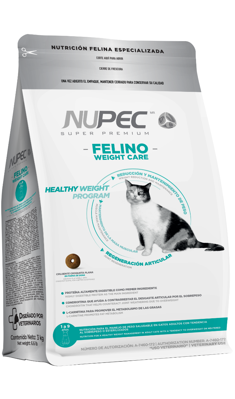 Nupec Felino Weight Care 3kg- Alimento Para Gato