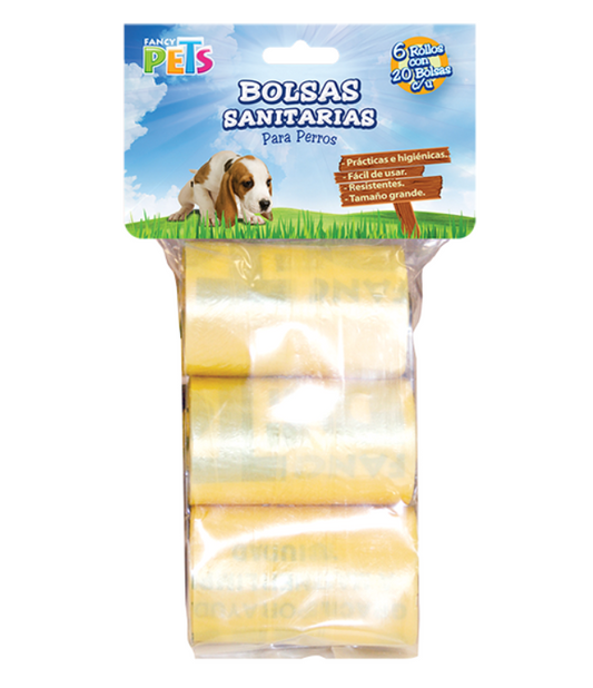Bolsas Sanitarias 3 Rollos Fancy Pets 60 pz