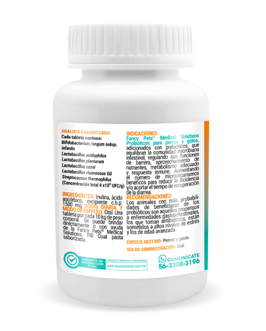 MS Probioticos Tabletas Masticables p/Perros y Gatos 60 Tab