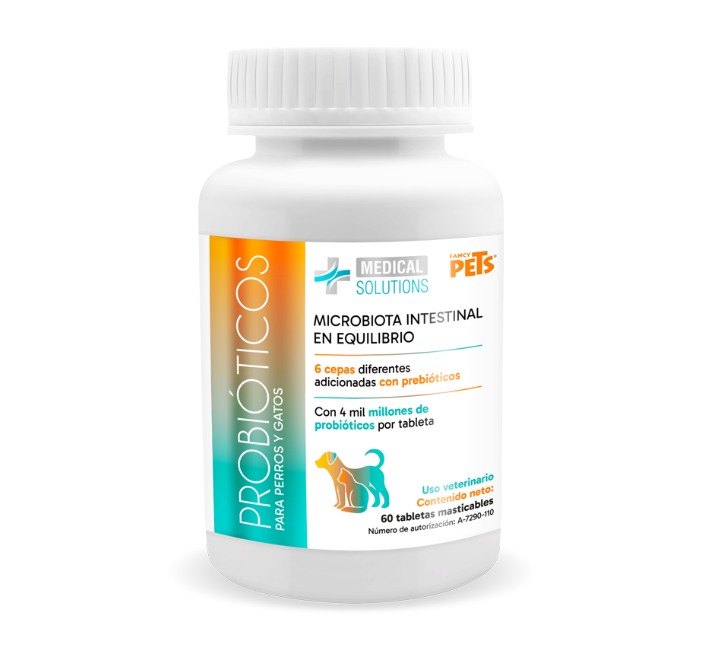 MS Probioticos Tabletas Masticables p/Perros y Gatos 60 Tab