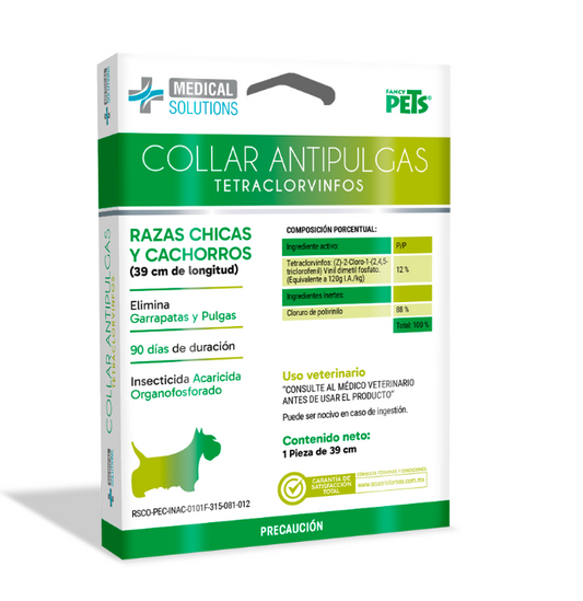 MS Collar Antipulgas p/Razas Chicas y Cachorros (39 cm)